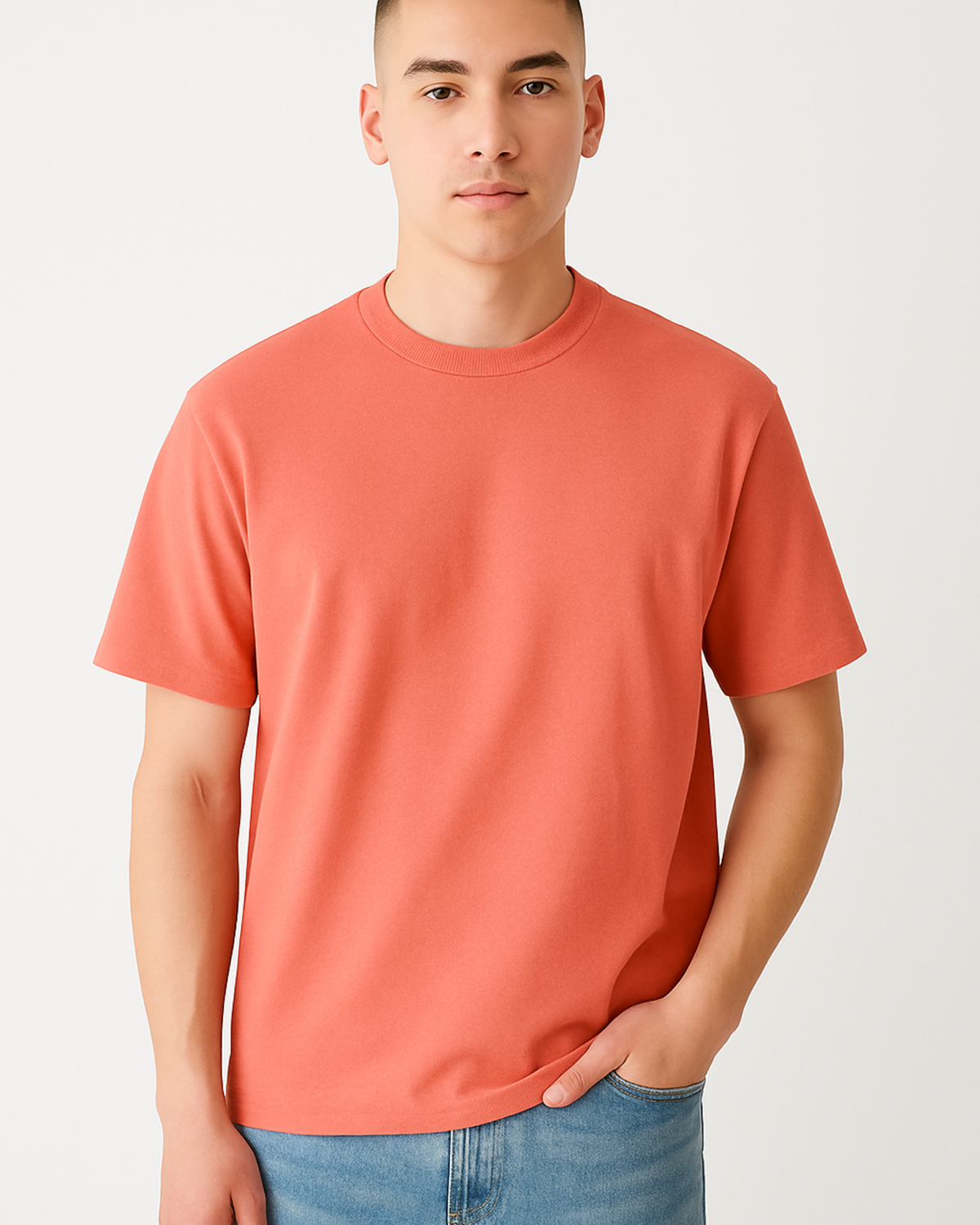 Everyday Oversized Tee- Coral