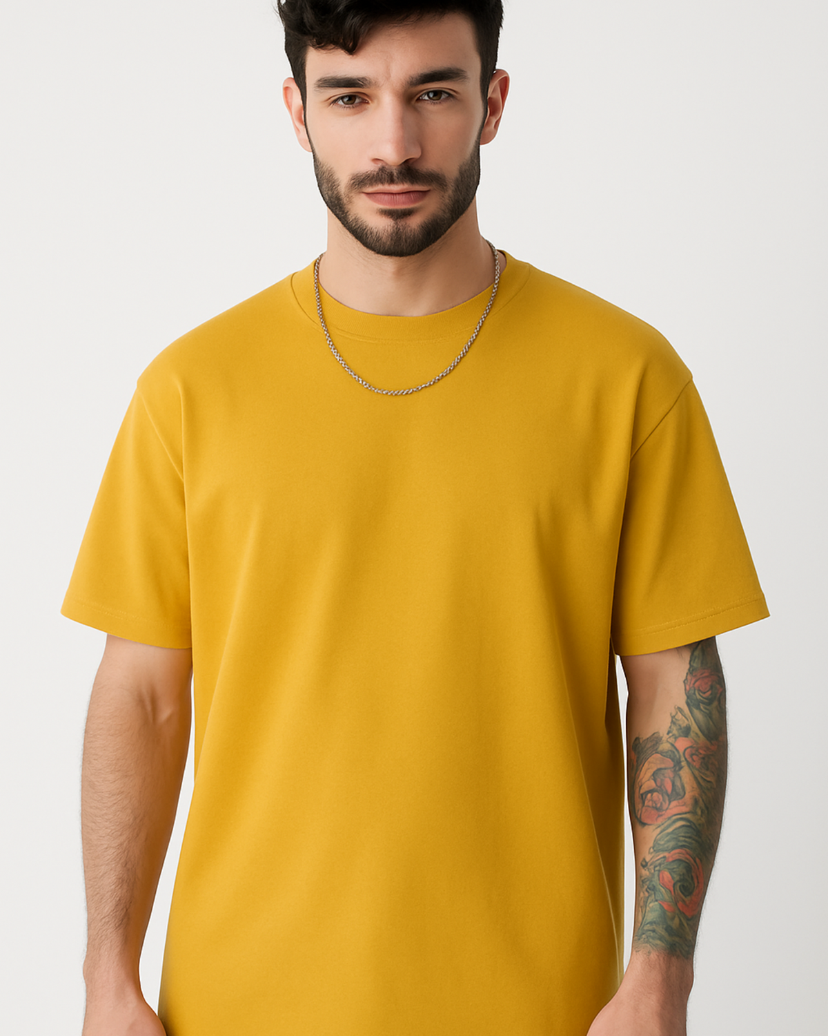 Everyday Oversized Tee- Mustard Yellow