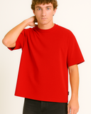 Everyday Oversized Tee- Red
