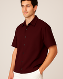 Maroon Oversized Shirt