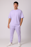 Lavender Oversized T-shirt with Jogger Coord