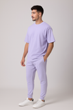 Lavender Oversized T-shirt with Jogger Coord