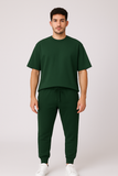 Green Oversized T-shirt with Jogger Coord