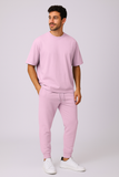 Light Pink Oversized T-shirt With Jogger Coord