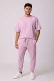 Light Pink Oversized T-shirt With Jogger Coord