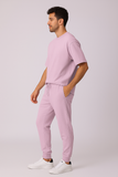 Light Pink Oversized T-shirt With Jogger Coord