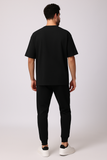 Black Oversized T-shirt With Jogger Coord