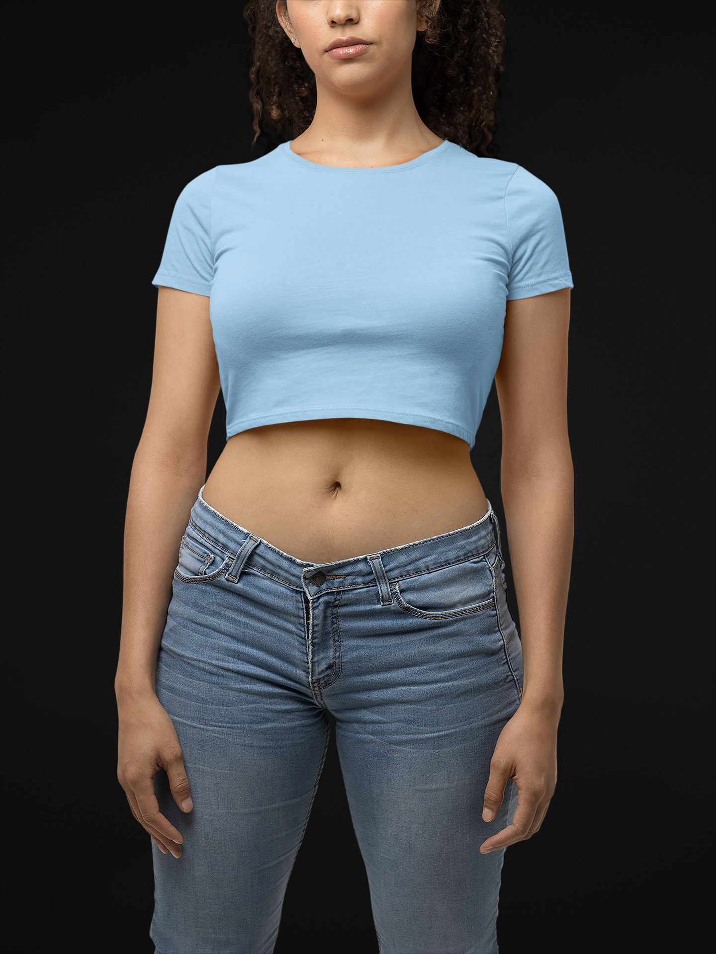 Sky Blue Crop Top