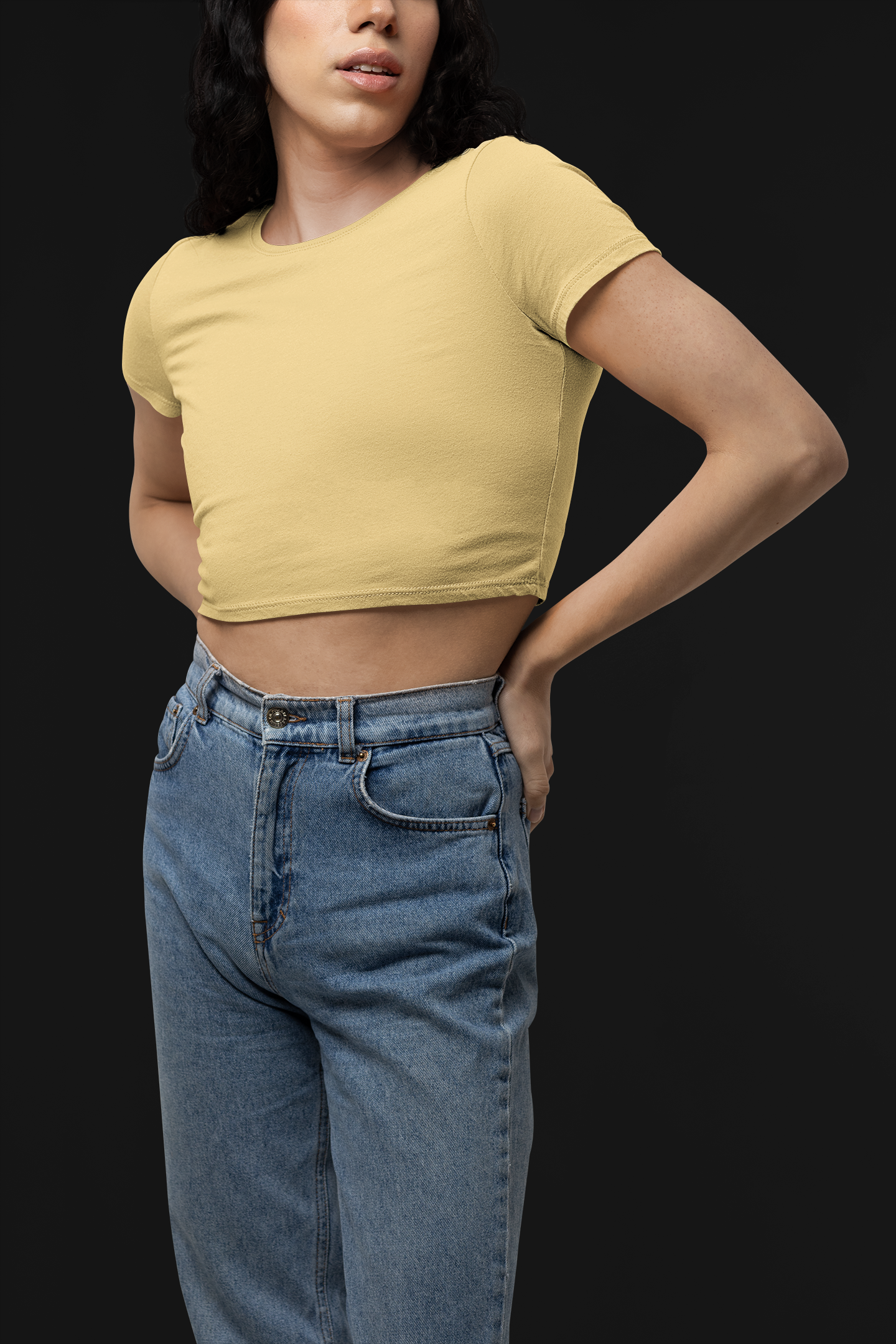 Beige Crop Top