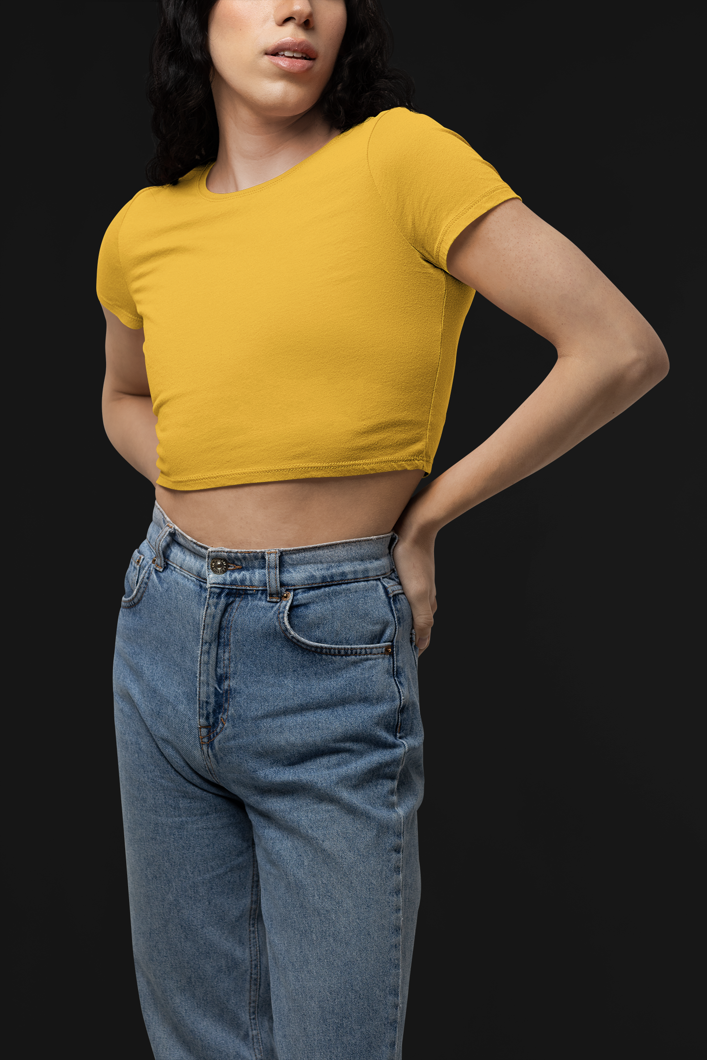 Golden Yellow Crop Top