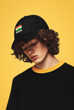 India Flag Black Baseball Cap