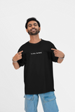 No Risk, No Story Black Oversized T-shirt