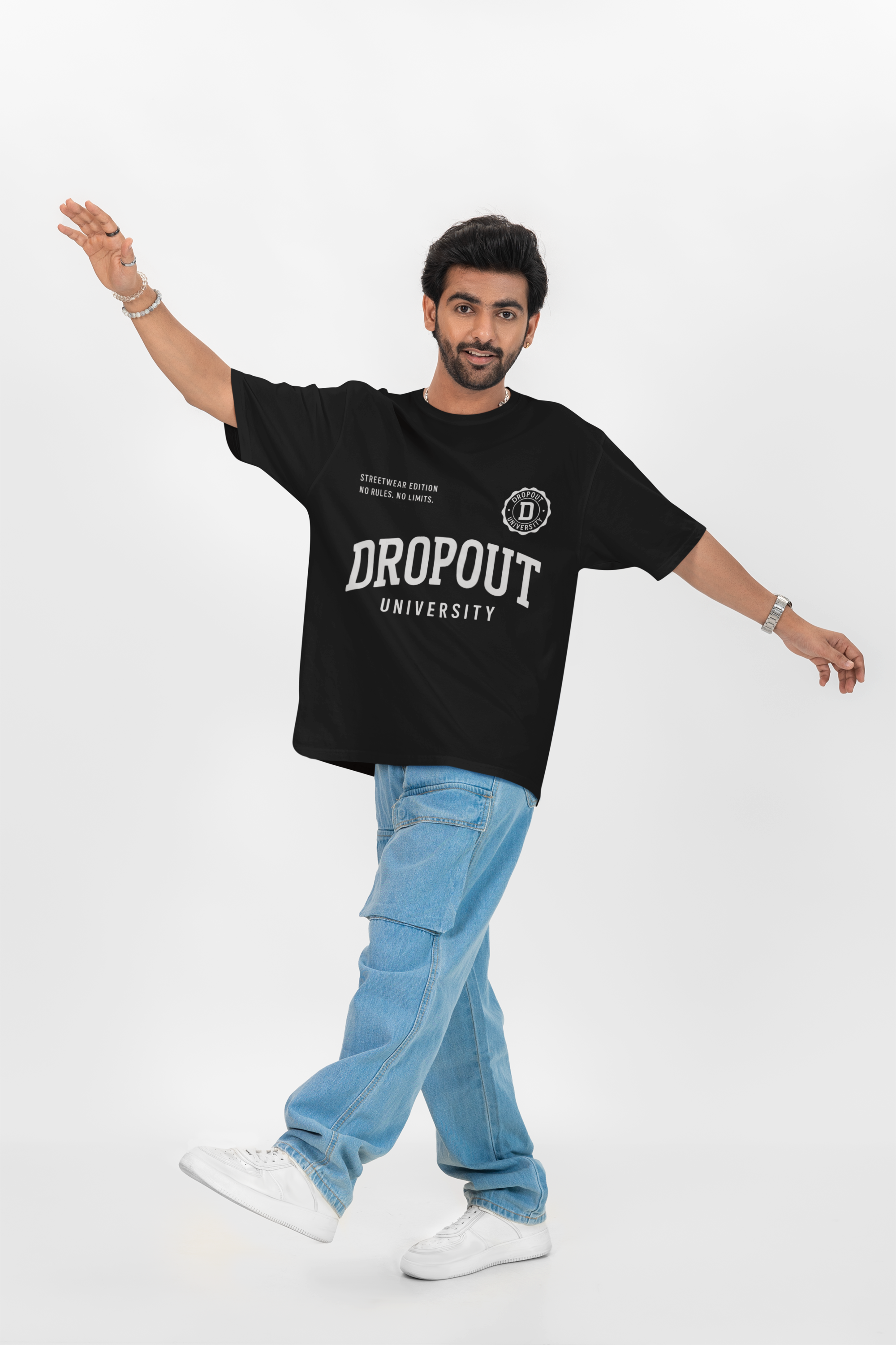 Dropout Black Oversized T-shirt