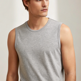 Everyday Sleeveless T-shirt- Gray Melange