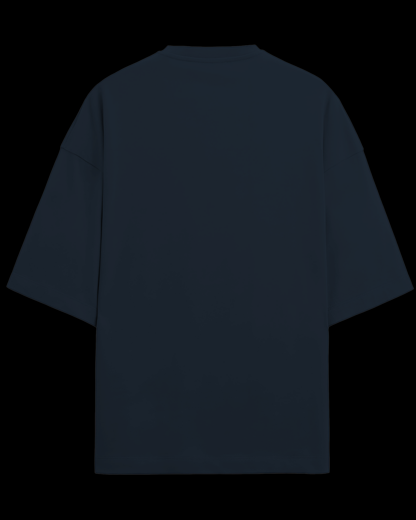 Navy Blue Basic Unisex Oversized T-shirt