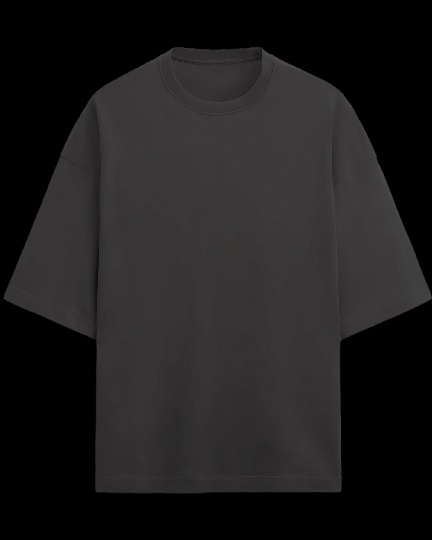 Black Basic Unisex Oversized T-shirt