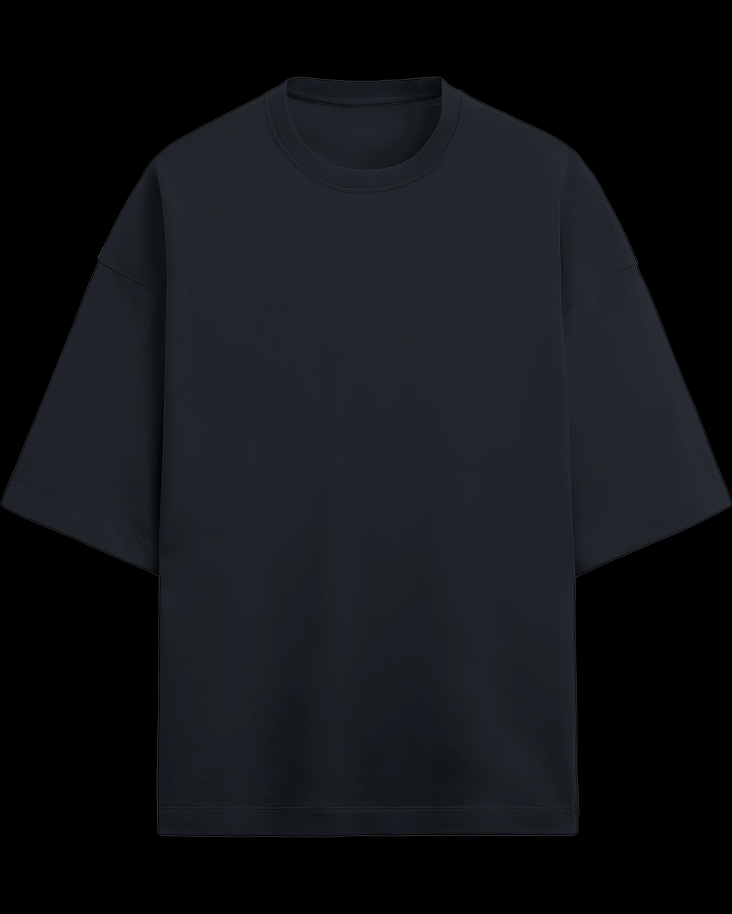 Navy Blue Basic Unisex Oversized T-shirt