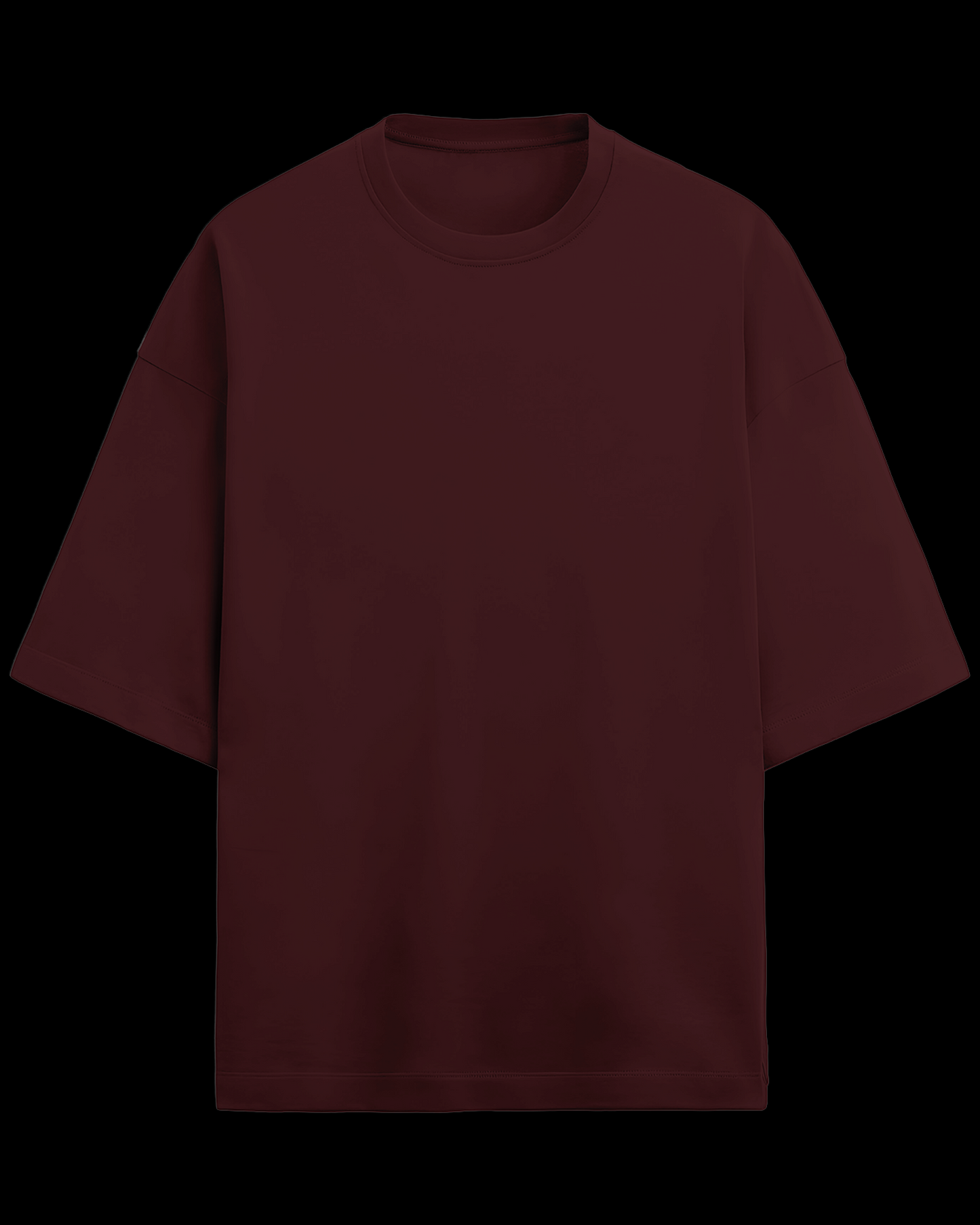 Maroon Basic Unisex Oversized T-shirt