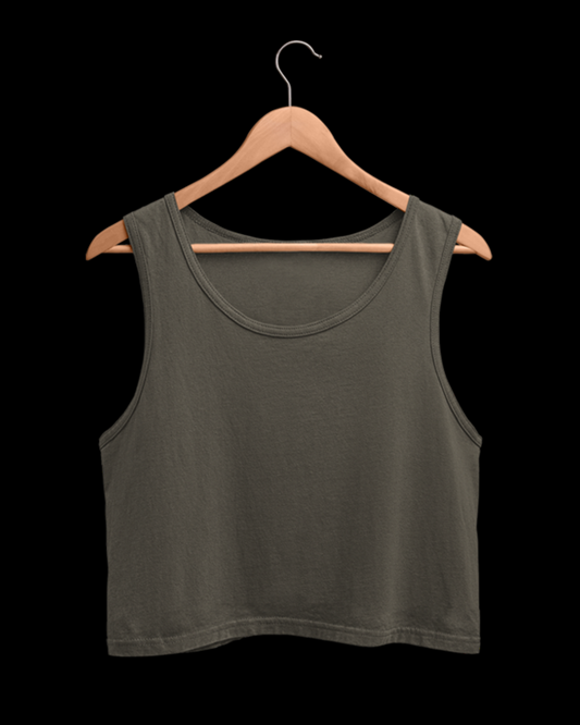 Olive Green Crop Tank